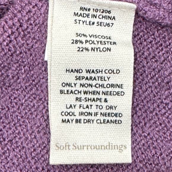 SOFT SURROUNDINGS Priscilla Sweater NWT Size 3X Plum Purple Knit Tunic - Picture 5 of 7